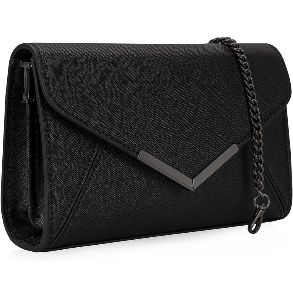 Elegant Black Chain Clutch